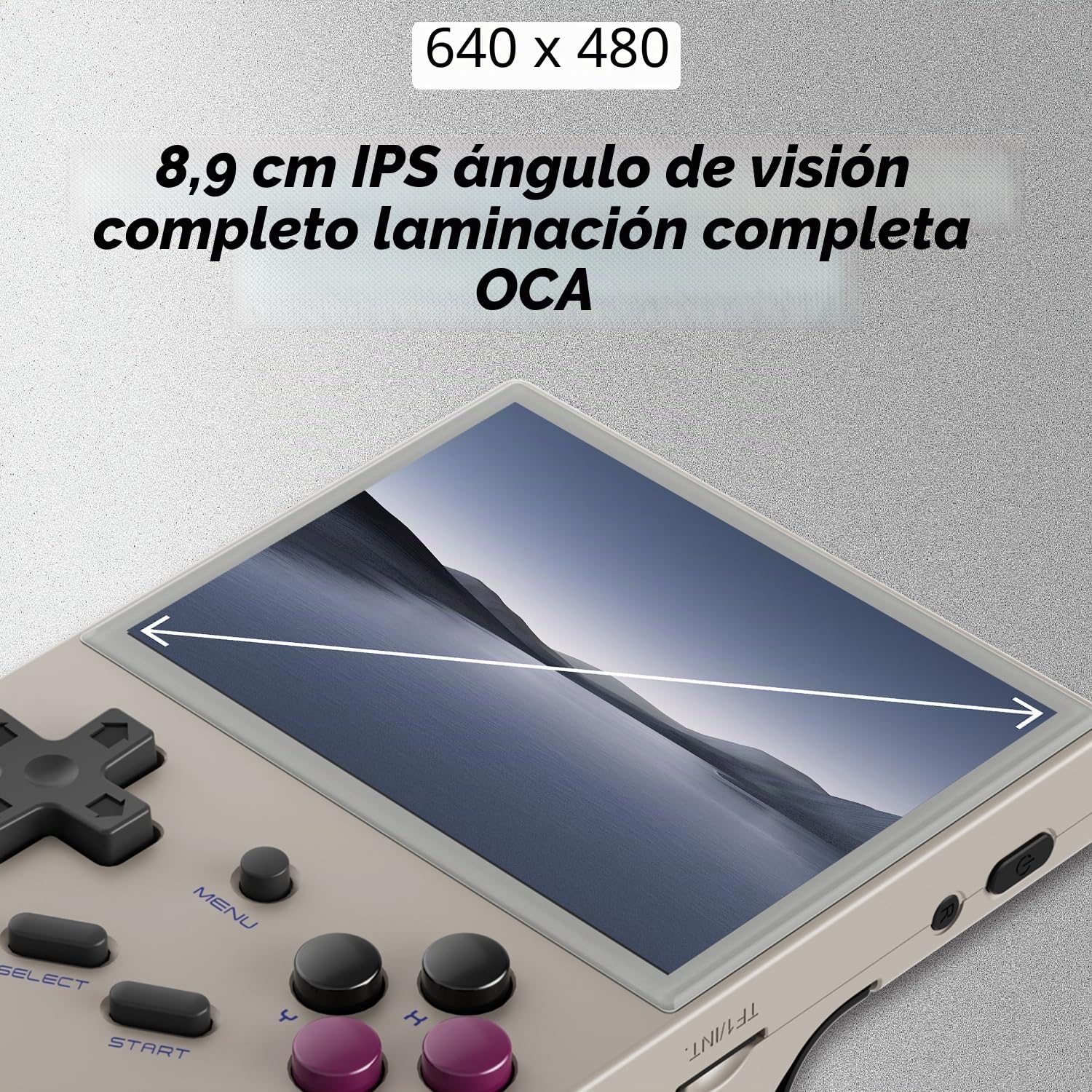 Anbernic RG35XX - Consola de juegos portátil, pantalla IPS de 3.5 pulgadas, sistema Linux integrado, más de 5000 juegos clásicos, compatible con salida de TV HDMI (gris)