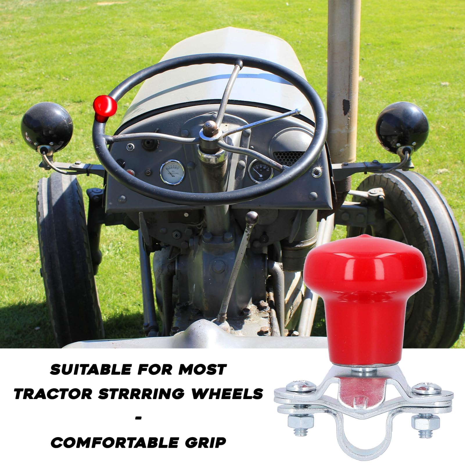 Universele Stuurknop Spinner, Draaiknop voor Auto, Vrachtwagen, Tractor, Vorkheftruck - Zwart (1