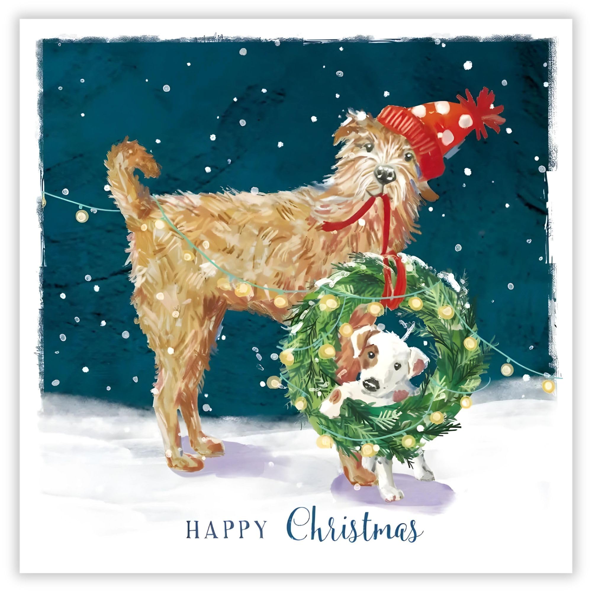 Biglietti Di Natale Benefici Confezione Da 10 – Bosco Innevato Con Animali, A Sostegno Di BHF, NSPCC, Marie Curie