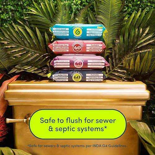 Miniatura 4 de Goodwipes - Toallitas desechables a base de plantas con extractos naturales, dispensador para uso doméstico, seguras para alcantarillado, agua de