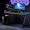 ErgoGaming Pulsar Profesyonel RGB Oyuncu Masası 120x60 Siyah, RGB Aydınlatmalı, Karbon Fiber Yüzey