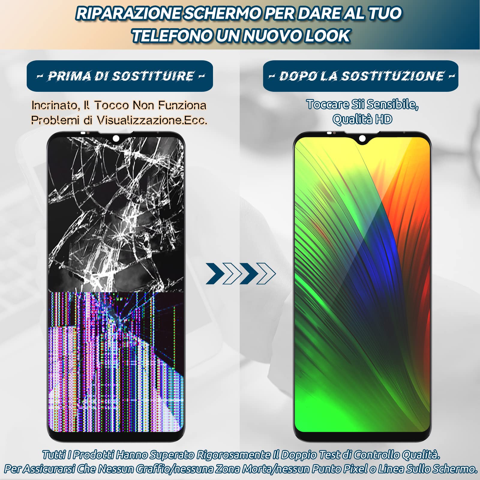 6.5 ''Originale Per Motorola E20 Display LCD Touch Screen Digizer Assembly di Ricambio Per Moto XT2155 XT2155-1 XT2155-3 Tela  509