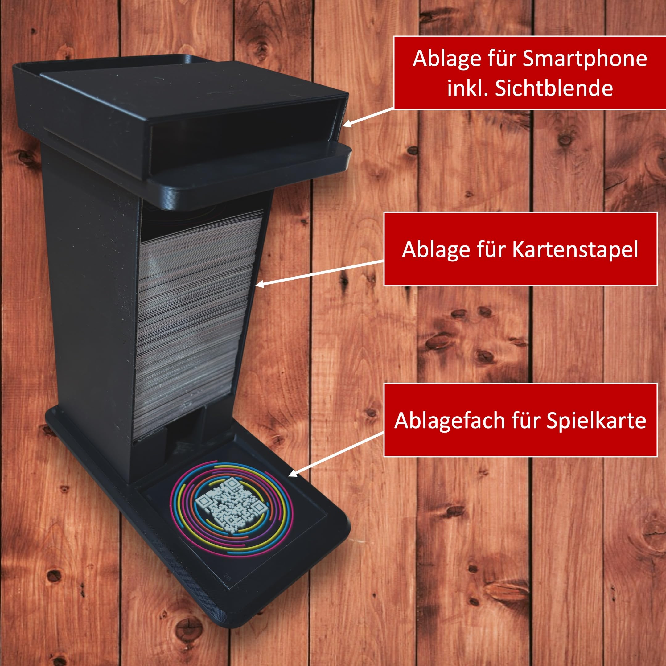 Premium Tower Handyhalterung für Hitster Musikspiel – Stabiler Smartphone Ständer Turm für QR Code Scan – Zubehör kompatibel mit Hitster Party & Original