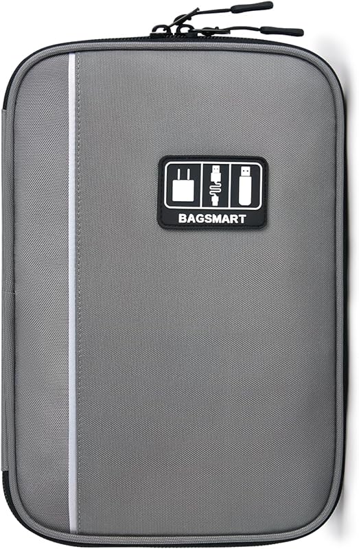 Funda de viaje grande para organizador de electrónica para accesorios tecnológicos, azul | Accesorios tecnológicos, bolsa de almacenamiento de cable, para teléfono, Power Bank, tarjeta SD, cables