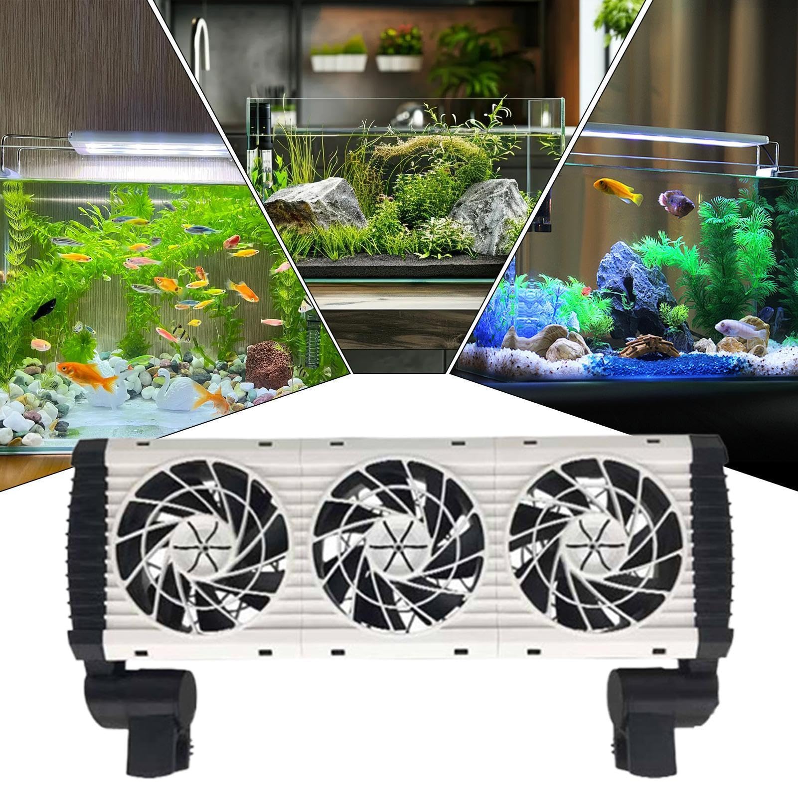 Generisch Aquarium Kühler Kühlerventilator, 5 Geschwindigkeiten leiser Aquariumlüfter, Leiser Kühlventilator für das Fischbecken, für Hobbyisten Zuhause Büro Wohnung Wohnzimmer Schlafzimmer Café