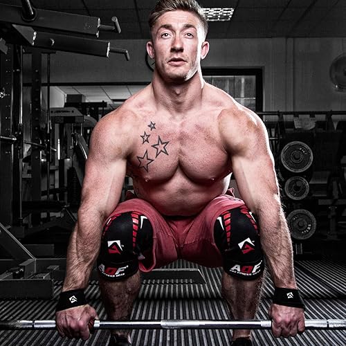 Miniatura 7 de AQF Correas de muñeca de levantamiento para levantamiento de pesas, levantamiento de pesas y peso muerto, correas de algodón acolchadas de neopreno