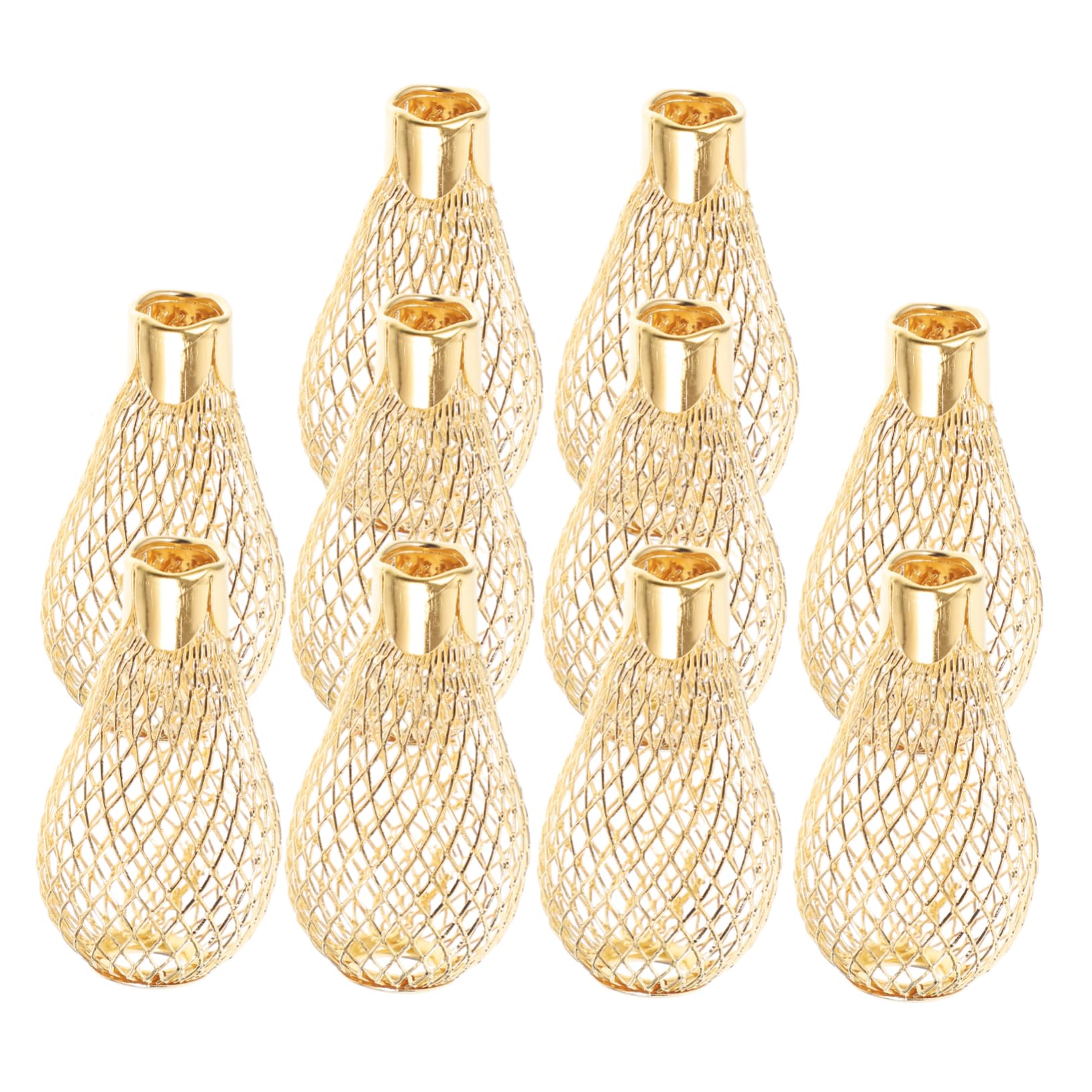 OUNONA 20pcs Mini Bulb Wire Cage Lamp Shade Hollow Out Light Cover for String Lights Decoration Christmas Party Favor