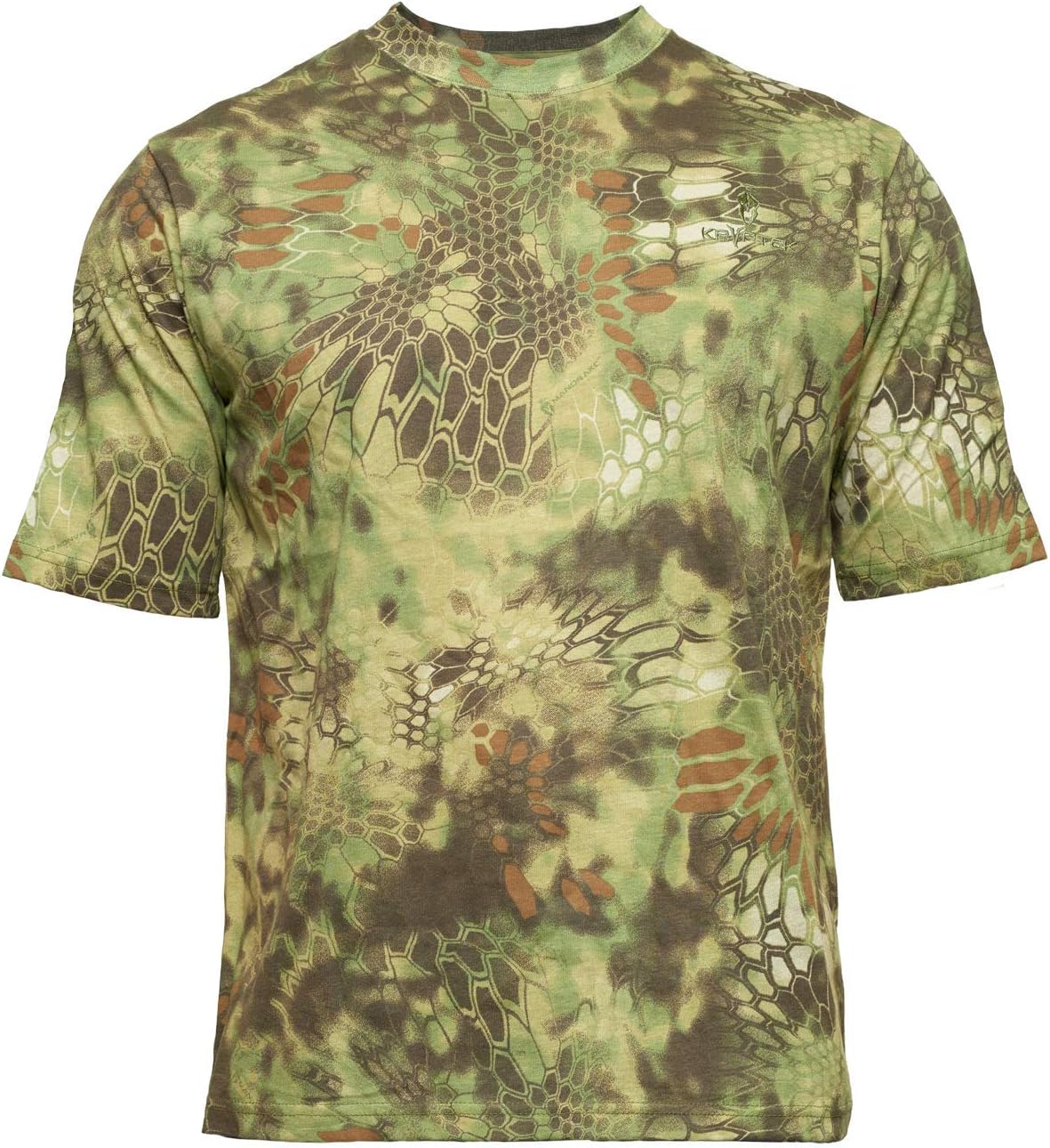 Kryptek Men’s Stalker Short Sleeve Hunting Shirt, 100% Cotton, Stealthy Camo Tee