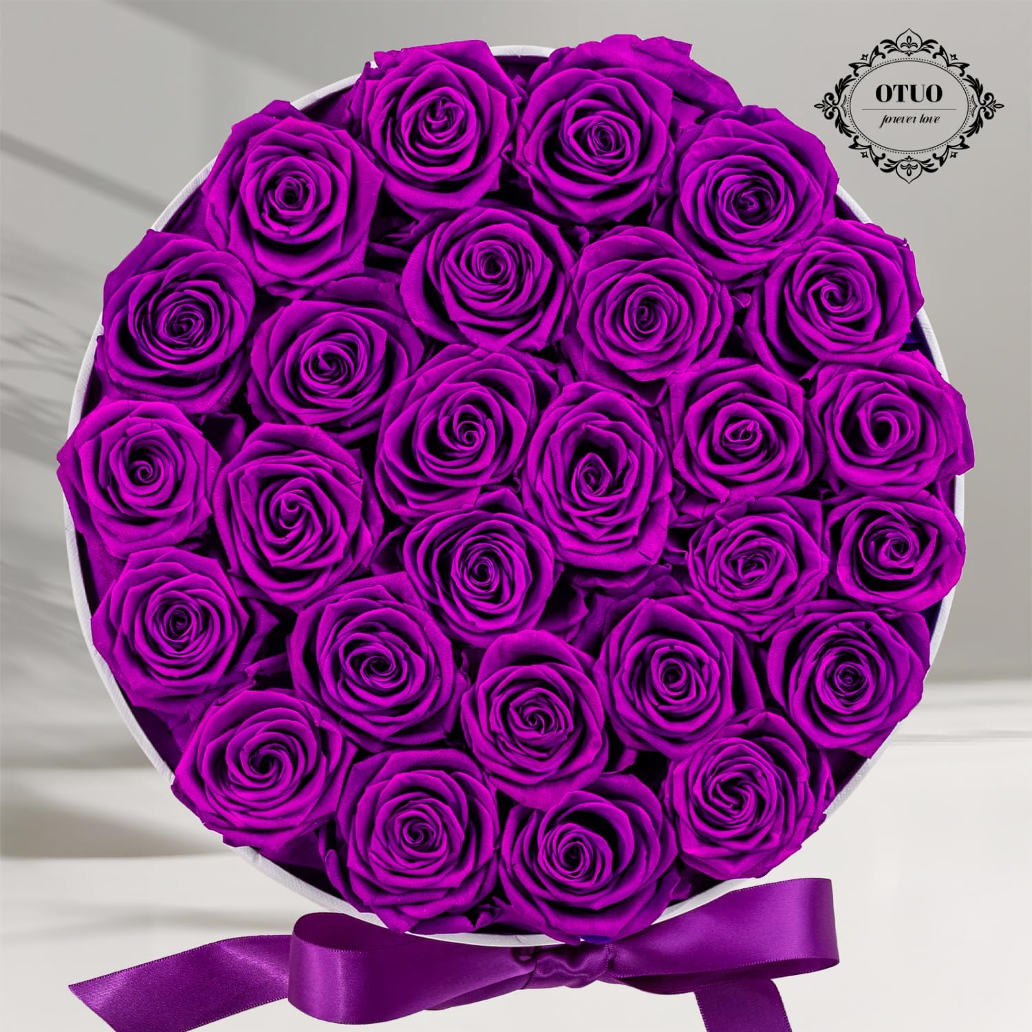 27 Piece Preserved Roses in a Box - Forever Flowers for Delivery Prime, Eternal Roses Mothers Gifts for Mom, Valentine's Day, Wife Anniversary Birthday Gifts for Women(Purple) - Image 6