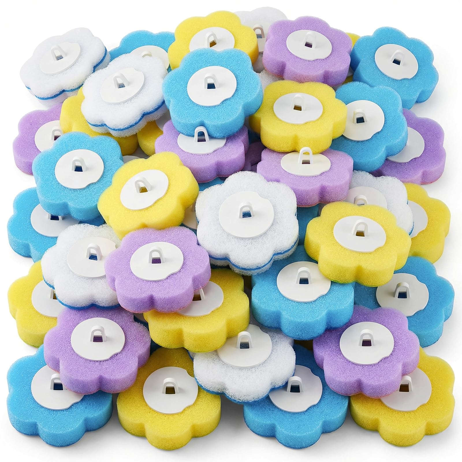 Disposable Toilet Brush Refill Pad, 72Pcs Scented Toilet Wand Refills, Toilets Cleaner Refill Pad, Toilets Brush Cleaning Replacement Head for Bathroom Floor Drain Deep Cleaning