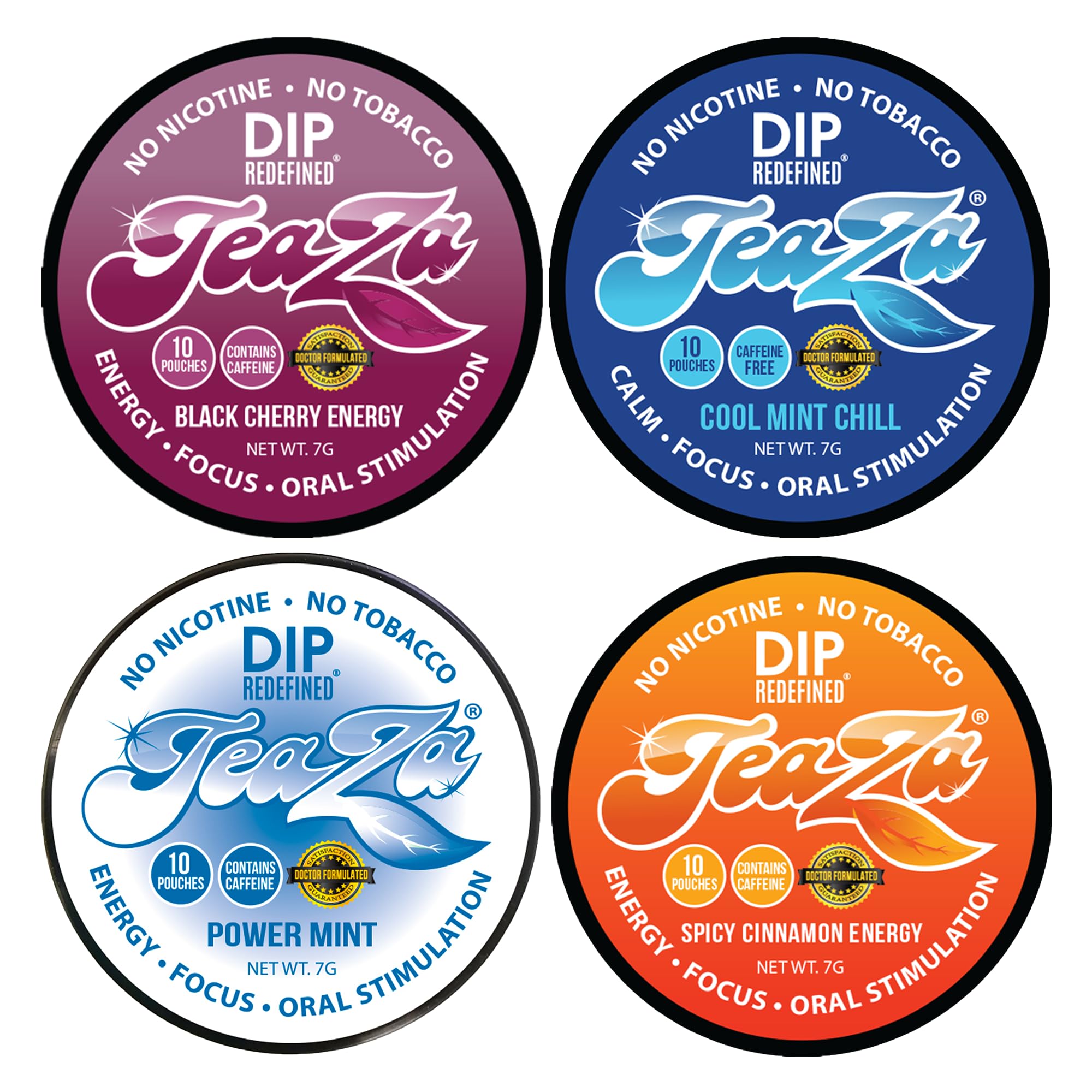 Amazon.com : Teaza Herbal Energy Pouch Variety Bundle - 4 Packs