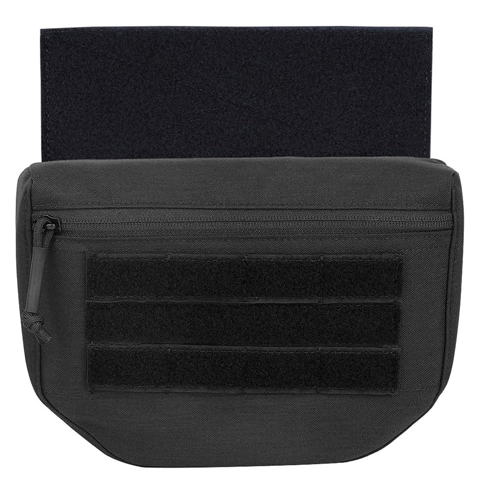 WLXW Tactical Dump Pouch Plate Carriers - Chiusura Strappo Sgancio Rapido Compatibile Molle | JPC/CPC/A.VS Vest Utility Pouch Airsoft, Paintball, Addestramento Militare Poligono Tiro(Black)