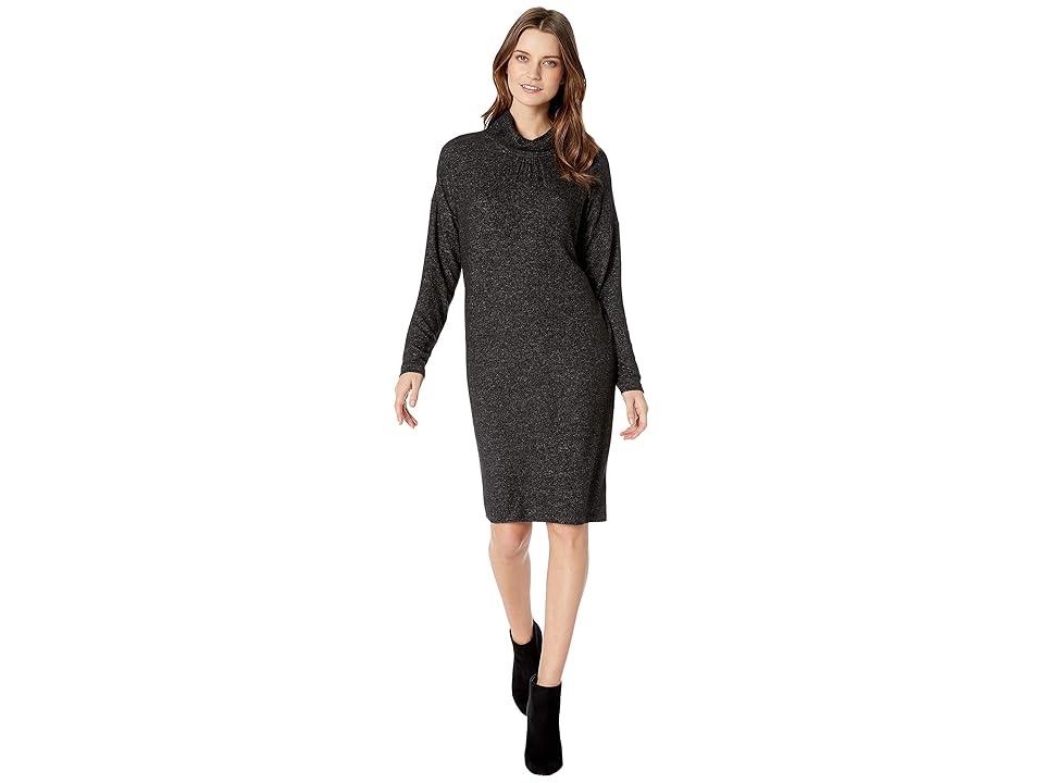 

B Collection by Bobeau Siena Mock Neck Dress (Raven Black Mix) Women's Dress