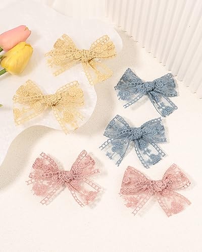 Miniatura 5 de doboi Paquete de 20 lazos para el cabello de bebé niña 10 colores encaje totalmente forrado accesorios para el cabello lazos para niñas bebés niños