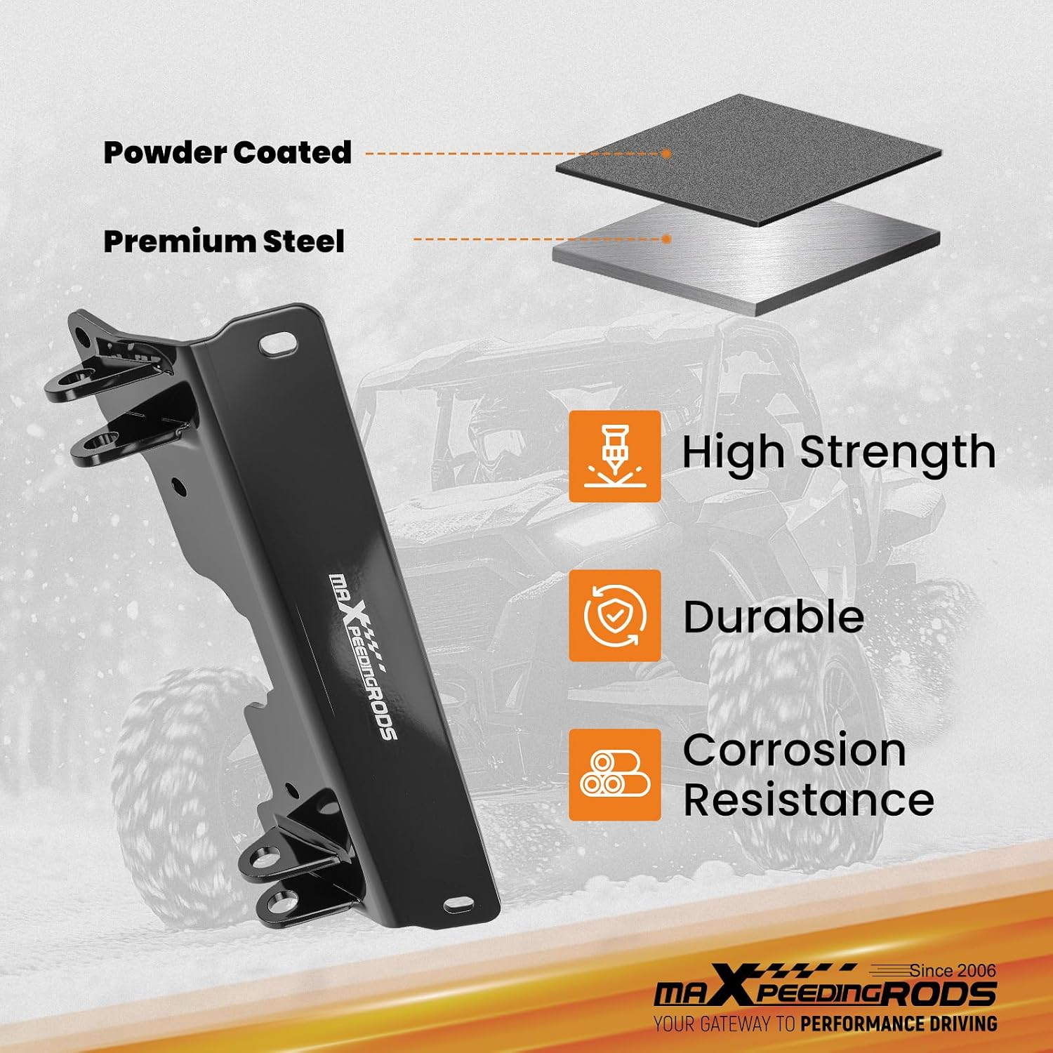 maXpeedingrods Winch Plow Mount for Can Am Defender HD5 HD7 HD8 HD9 HD10 (NOT XMR) 2016-2024