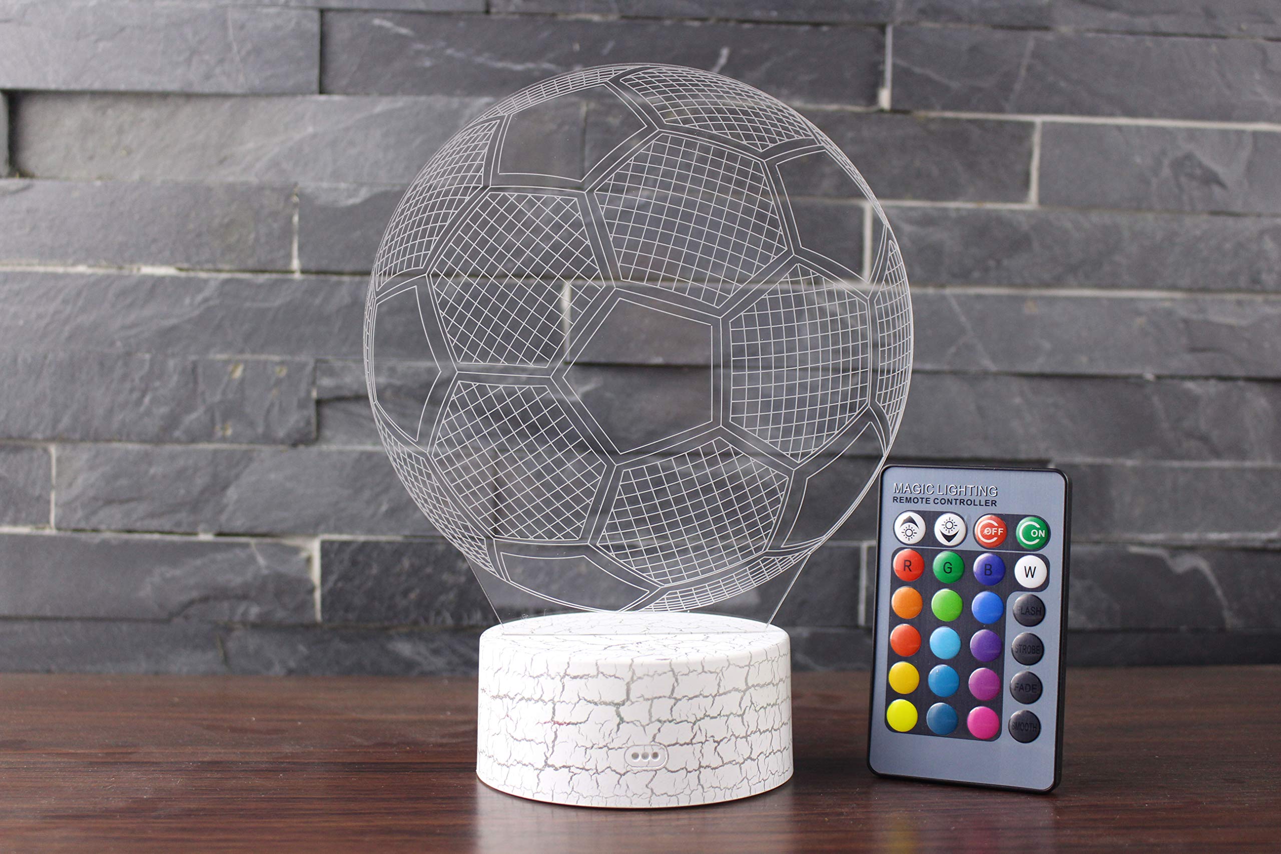 Lampada 3D Illusion Lampada Led Effetto 3D con Telecomando Luce