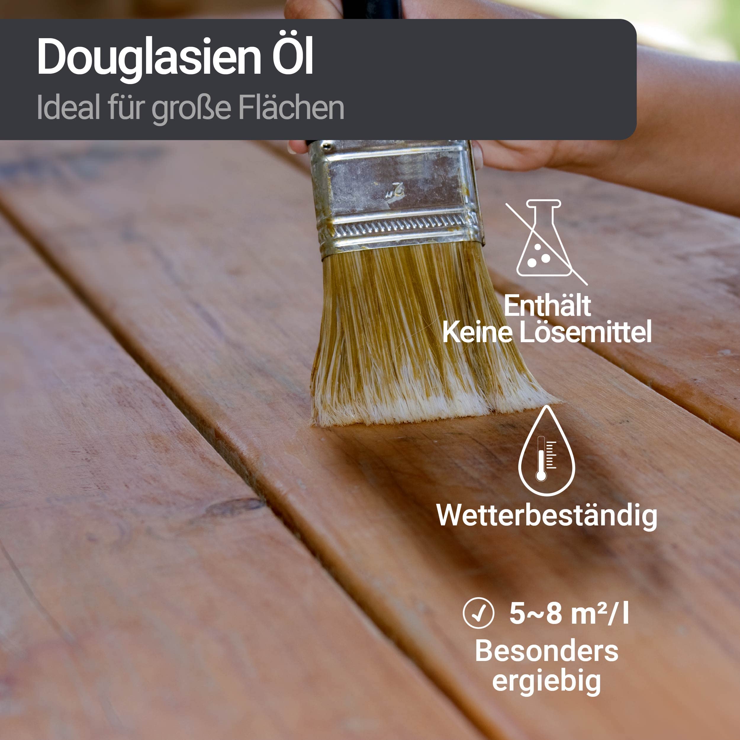 Douglasien Öl Akazienöl Lärchenöl Hartholzöl Holzöl Öl Zedernöl Eiche - 5L