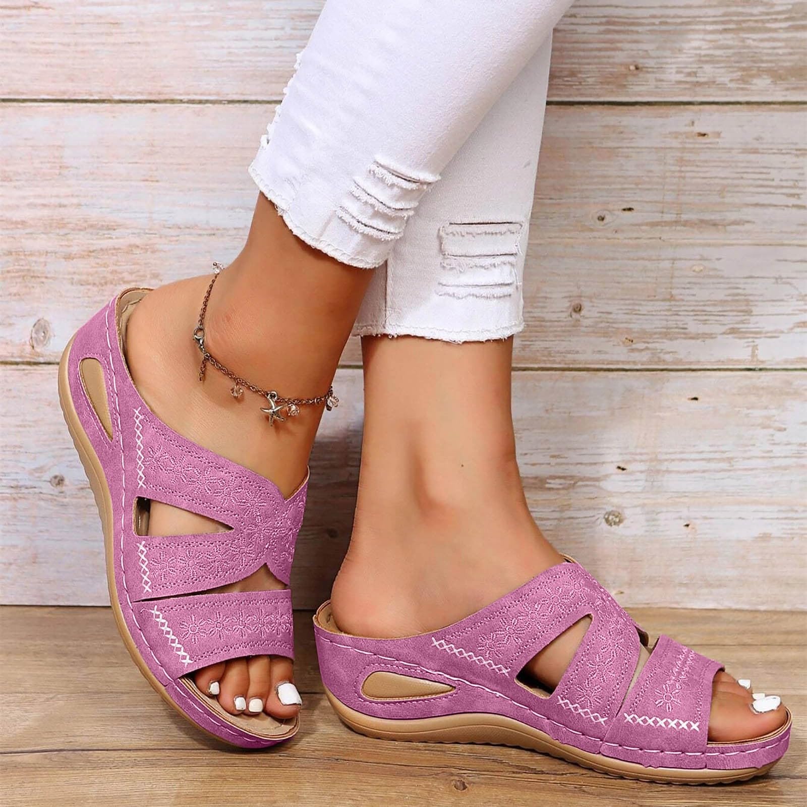 fitted lace wedding dress Amazon.com: Orthopedic Wedge Sandals for Women Summer Dressy 2025 Open Toe  Platform Sandals Casual High Wedges Slip on Sandals Beach Sandals Dress  Shoes Comfortable Outdoor Shoes (3-Purple, 6) : Clothing, Shoes & Jewelry