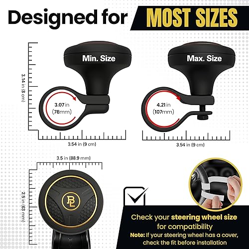 Miniatura 36 de Perilla para volante de auto de silicio color negro BL Silicon Power Handle, accesorio para auto, vehículo rojo