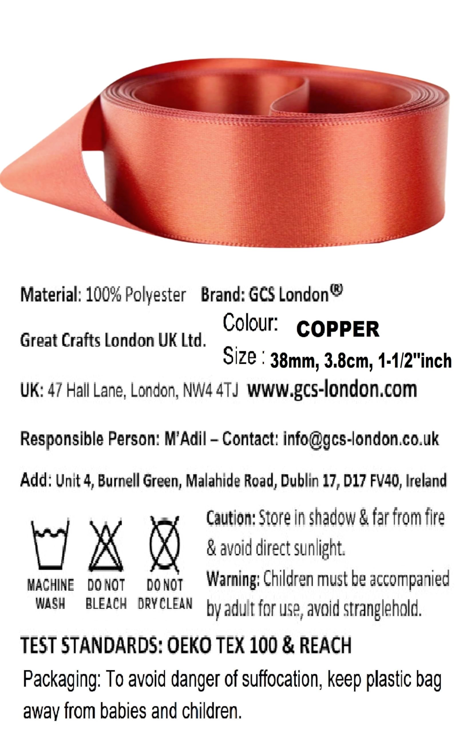 Double Sided Satin Ribbon 25mm x 10 Meters (Off White) for Gifts Wrap Sew Party, Decorations Events Dress Wedding Christmas Crafts, Bows Car, Balloons Hairs, DIY, Bouquets, Cake More — view 383