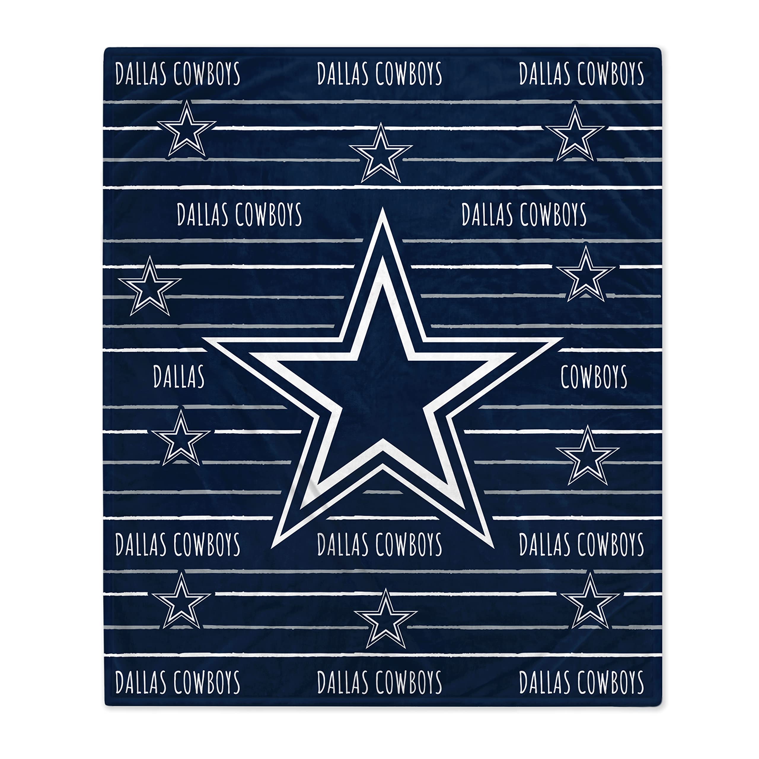 Proformance Home Officially Licensed NFL 50" x 60" Logo Stripe Flannel Fleece Blanket