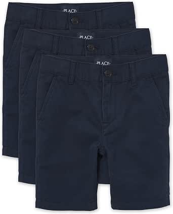 The Children's Place Boys' Stretch Chino Shorts, Sky Blue, 7