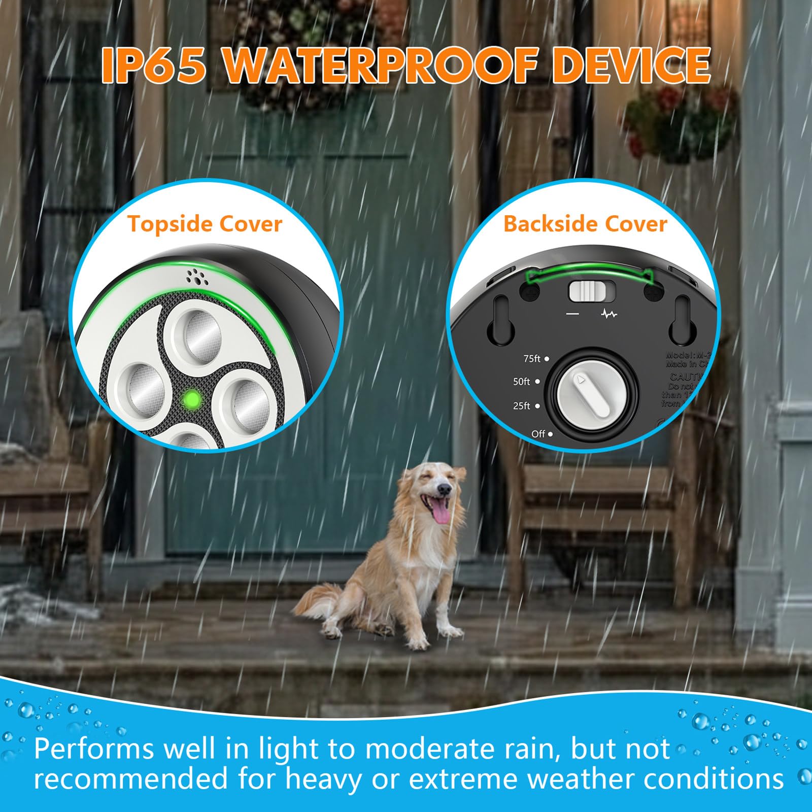 2026 Anti Aboiement Chien Ultrason Puissant Télécommande, Anti Aboiement Chien 3 Portées, Boitier Chien de 21m, Étanche IP65 Rechargeable, Automatique Boitier Ultrason intérieurs et Extérieurs