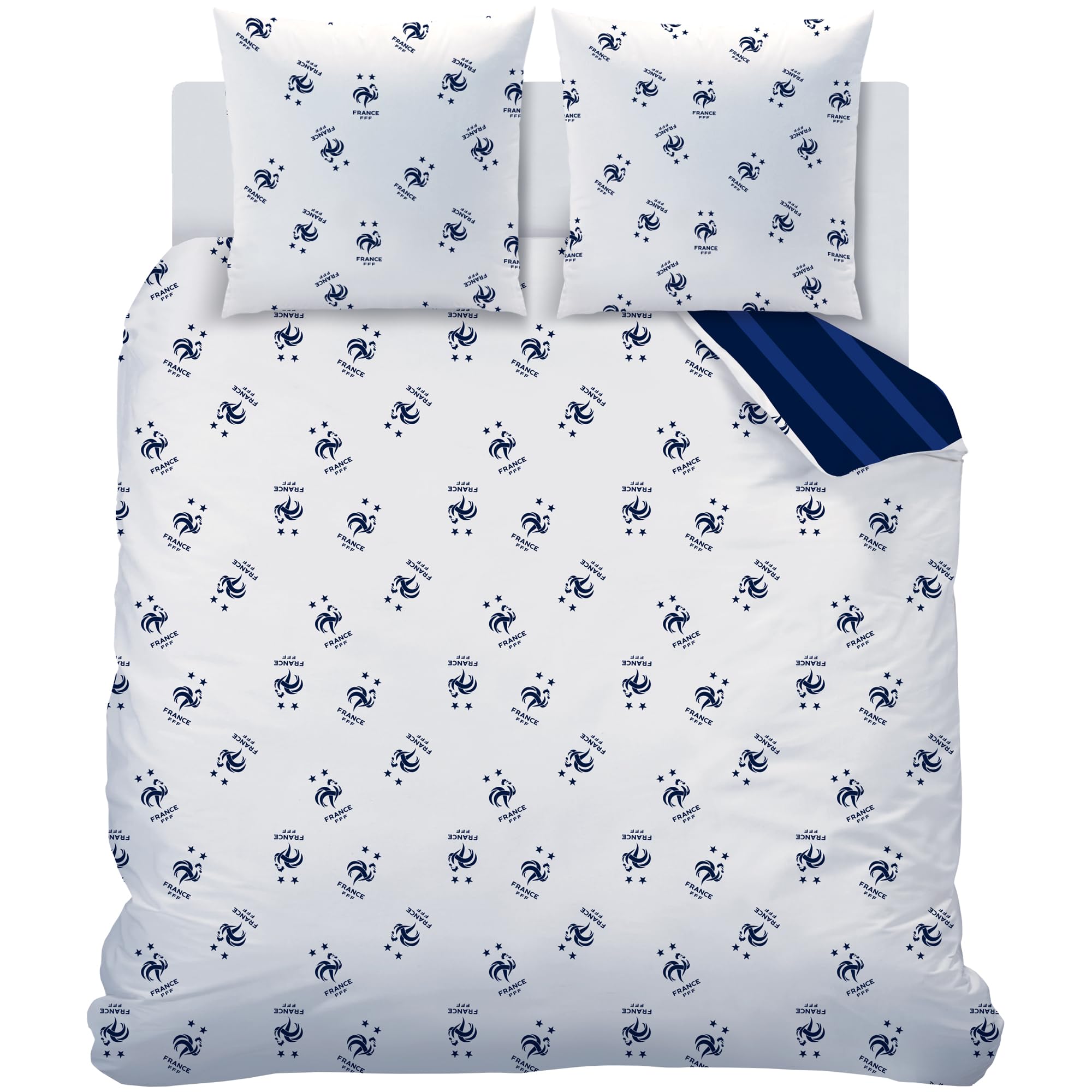 OMYDREAM FFF Rayures Parure de lit imprimée 100% Coton - Licence Officielle