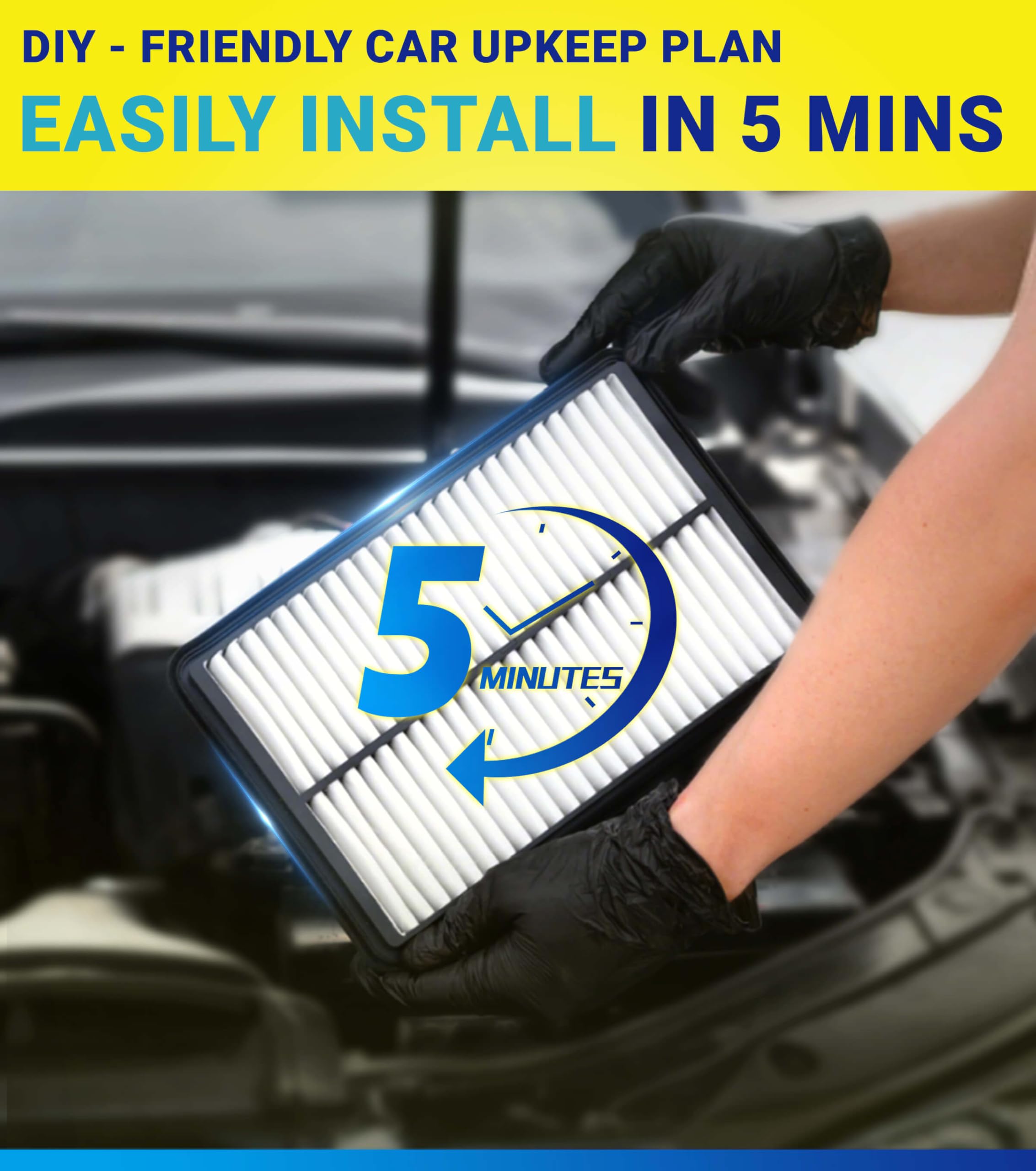 Juego de filtros de aire de motor de cabina para Mercedes Sprinter 2500/3500 (2007-2018), Freightliner Sprinter 2500/3500 (07-18), Dodge Sprinter 2500/3500 (2007-2009), reemplaza