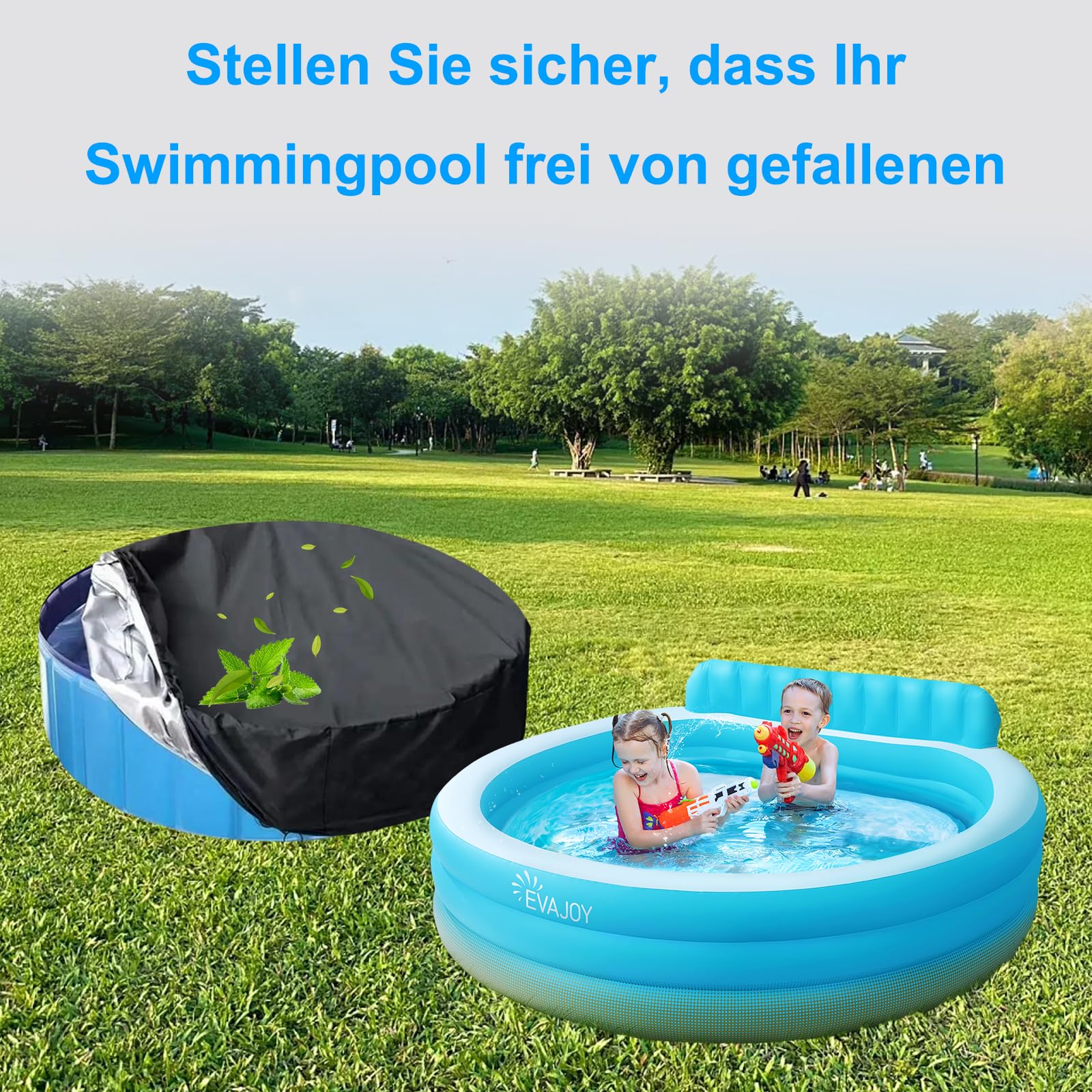 Poolabdeckung Rund 366 - Poolabdeckung Poolplane,Poolabdeckplane Rund Ø 366 cm, Abdeckplane Pool, Pool-Abdeckplanen, Pool Plane für Oberirdische Pools, Uv-Schutz Pool Kinderpool