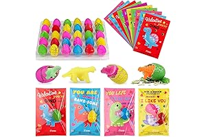 Valentines Dinosaur Pary Favors: 30 Pack Valentine Cards with Dinosaur Eggs