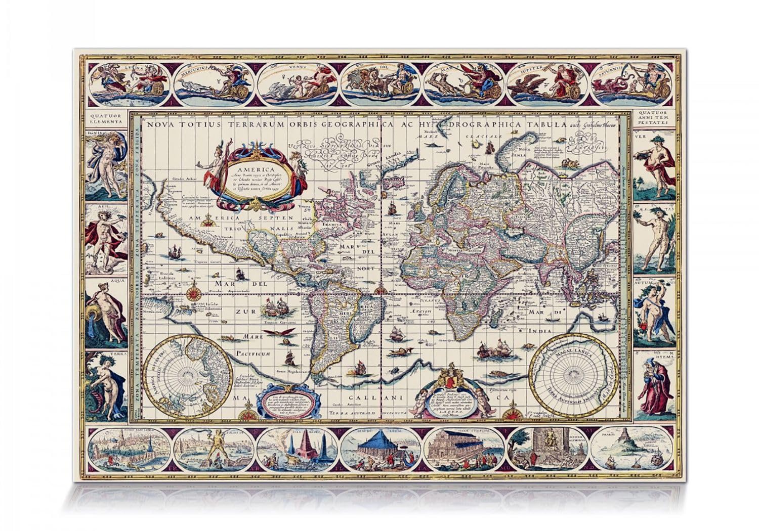 Star Puzzle 2000 Monedas Mapa del Mundo II Puzzle/Jigsaw Puzzle de Joan Blaeu (1596-1673)