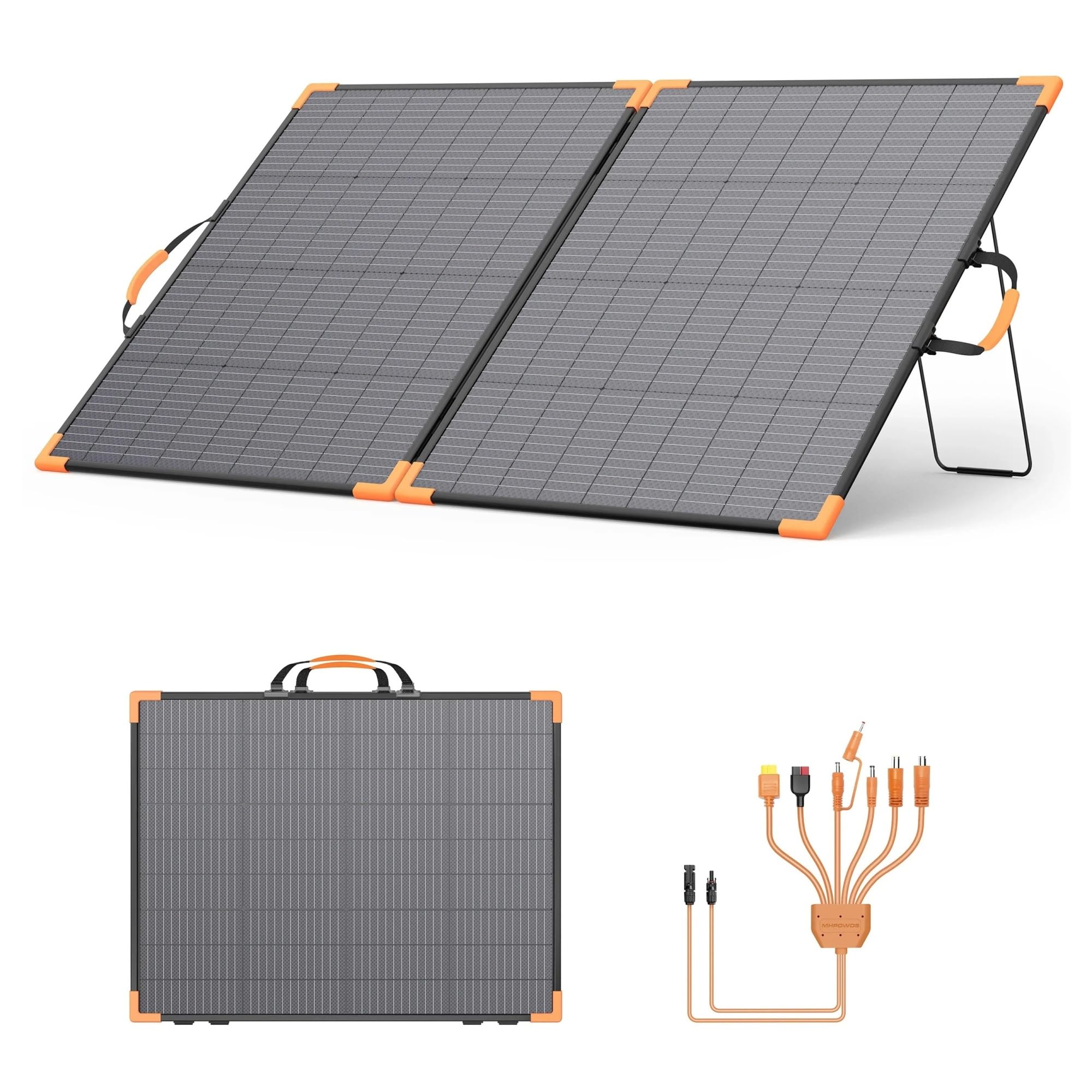 Pannello solare bifacciale Balkonkraftwerk100W/200W/400W 20V/40V Generatore di caricabatterie solare pieghevole portatile da campeggio CAMPER Barca di emergenza(200W)