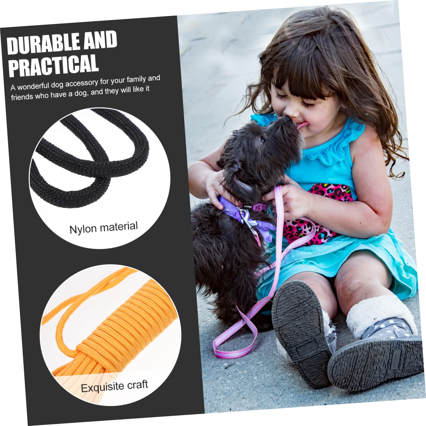 Toddmomy Cadena Resistente para Perros De Camping Cable De Nylon para Pasear Mascotas Equipo De Acampada para Correr Perros Al Aire