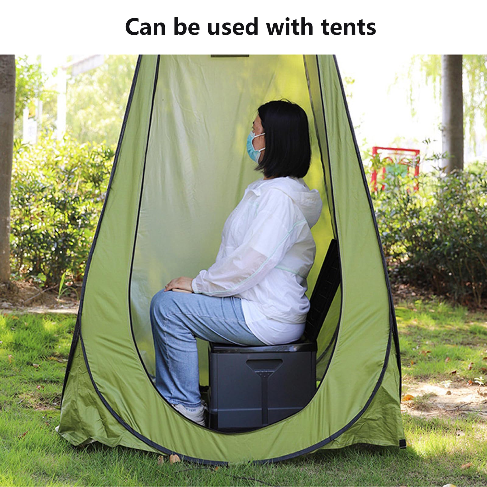 Faltbar Mobile Trenntoilette Notfall Toilette Fürs Auto Stuhlgang Unterwegs Mit Aufbewahrungsbeutel Und 12x Müllbeutel Eimer Für Campingtoilette Campingklo Für Outdoor Festival Stau Zelten ,Grey Sport & Freizeit