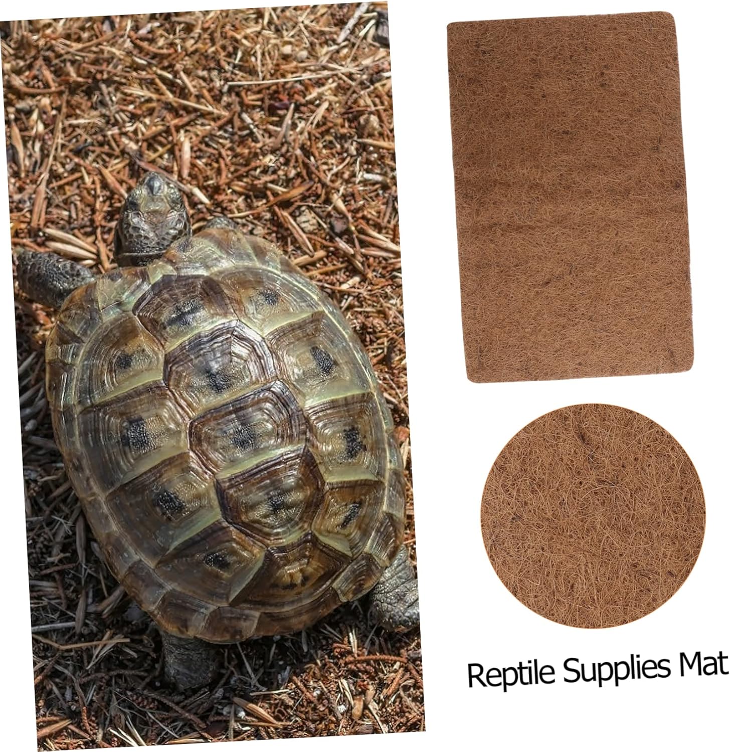 3pcs Reptile Bedding Mat Tortoise Substrate Coir Lizard Tank Accessories