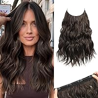 Vista 9 de REECHO - Extensiones de cabello con alambre invisible y con trama de encaje más delgada y suave