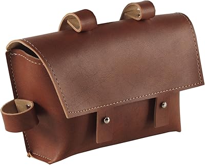 ONOGAL Borsone Borsa Laterale in Poli Marrone Portafoglio in Pelle Vintage Per Telaio Bici Con 3483