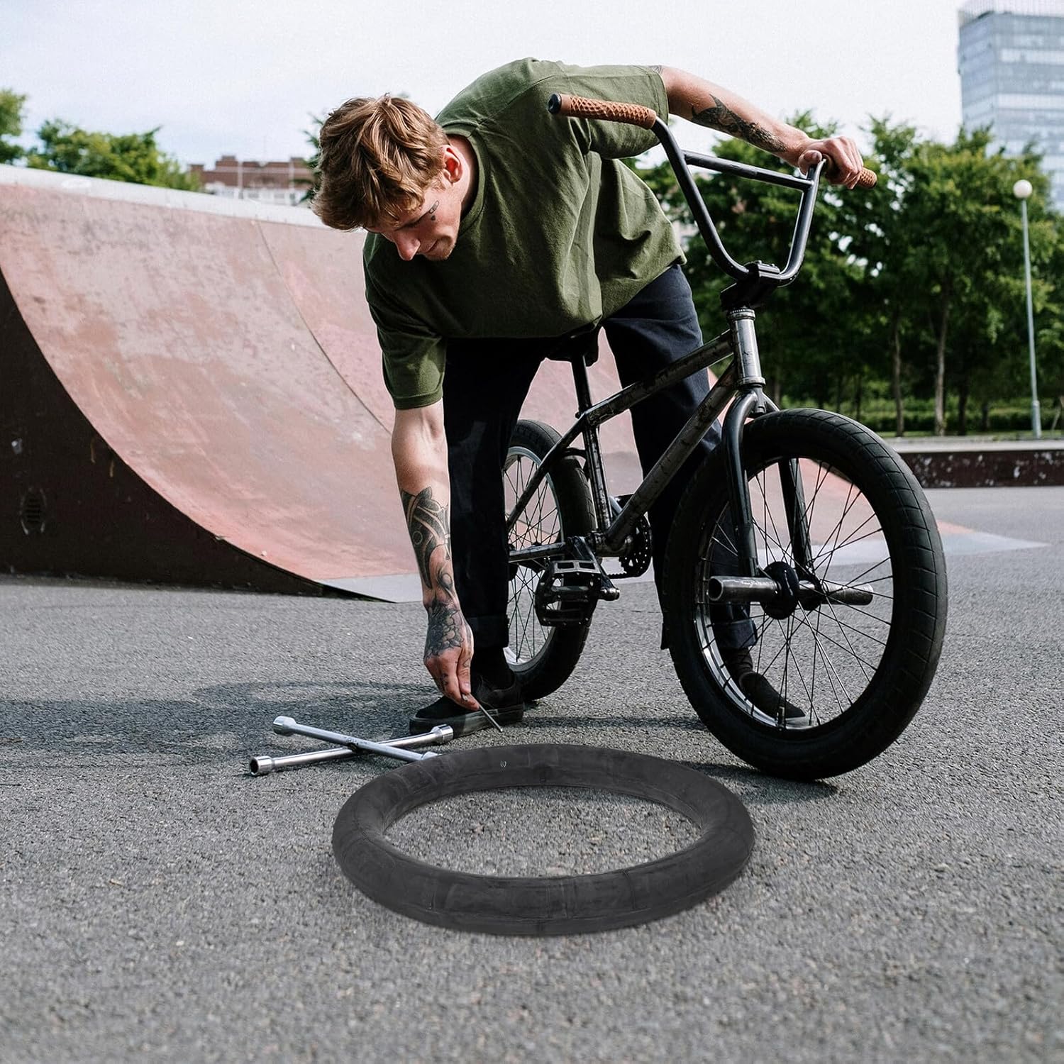 FUOYLOO 2pcs 26x4.0 Inch Fat Bike Inner Tubes Wide Heavy Duty Electric Scooter Tire Tubes Replacement for Winter and Mountain Bikes