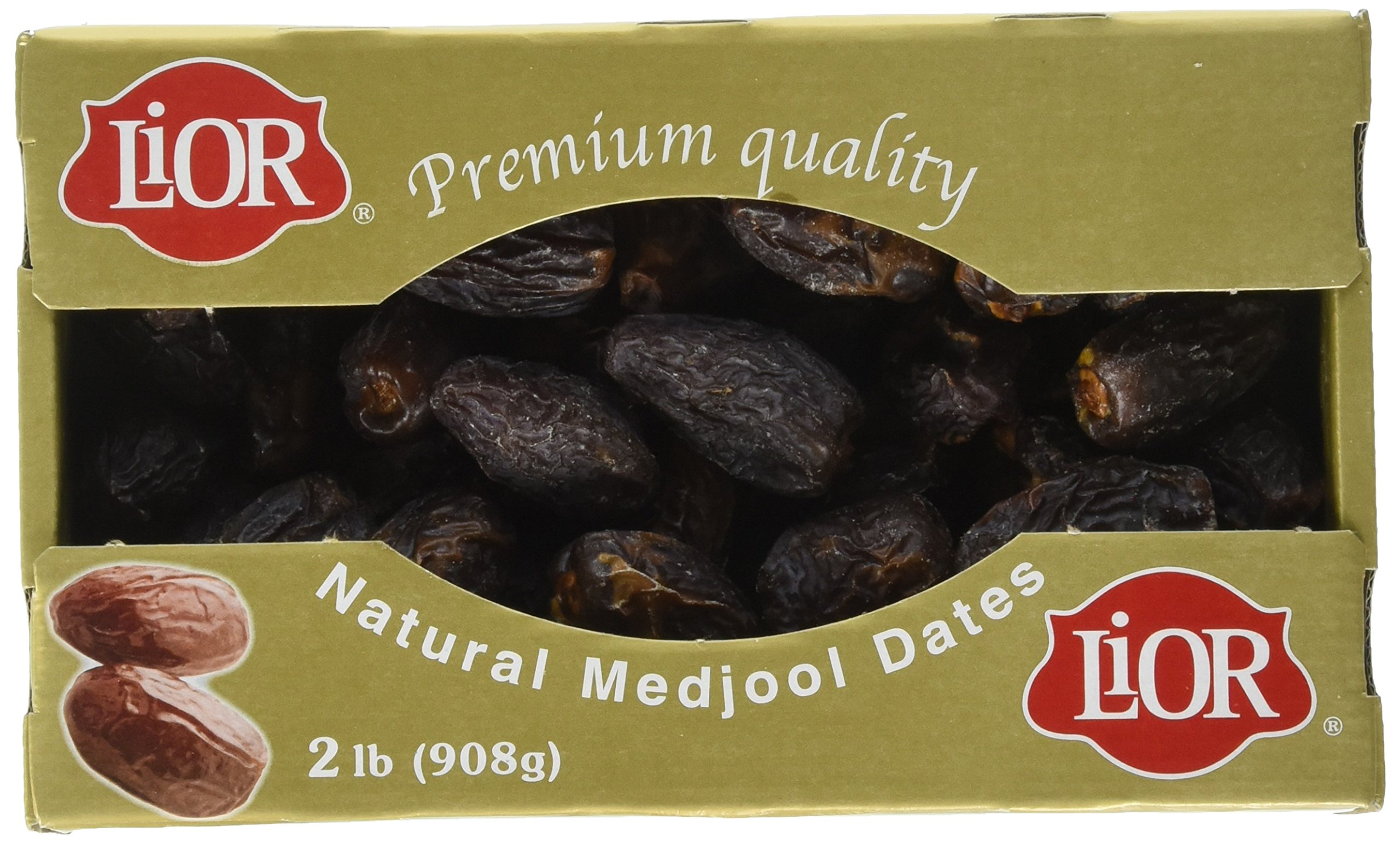 Lior Premium Medjool Dates Gold Box, 2 Pound