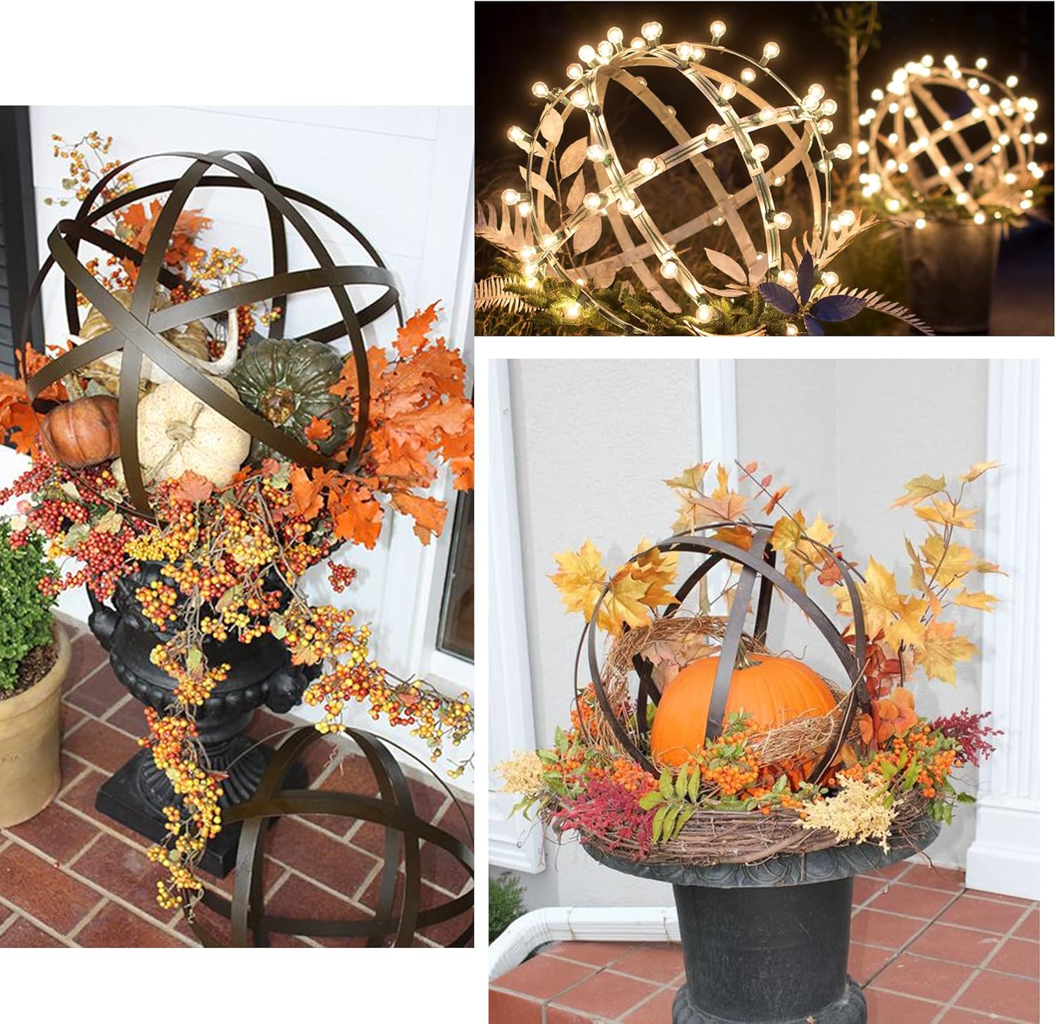 Set of 3 Metal Garden Spheres for Decorative Outdoor Use in Nepal at NPR 7906, Rating 5