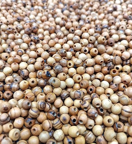 Miniatura 9 de Cuentas de madera de olivo de Jerusalén de 0.276in haciendo un rosario (500 cuentas) con certificado Zuluf, cuentas de madera para manualidades,