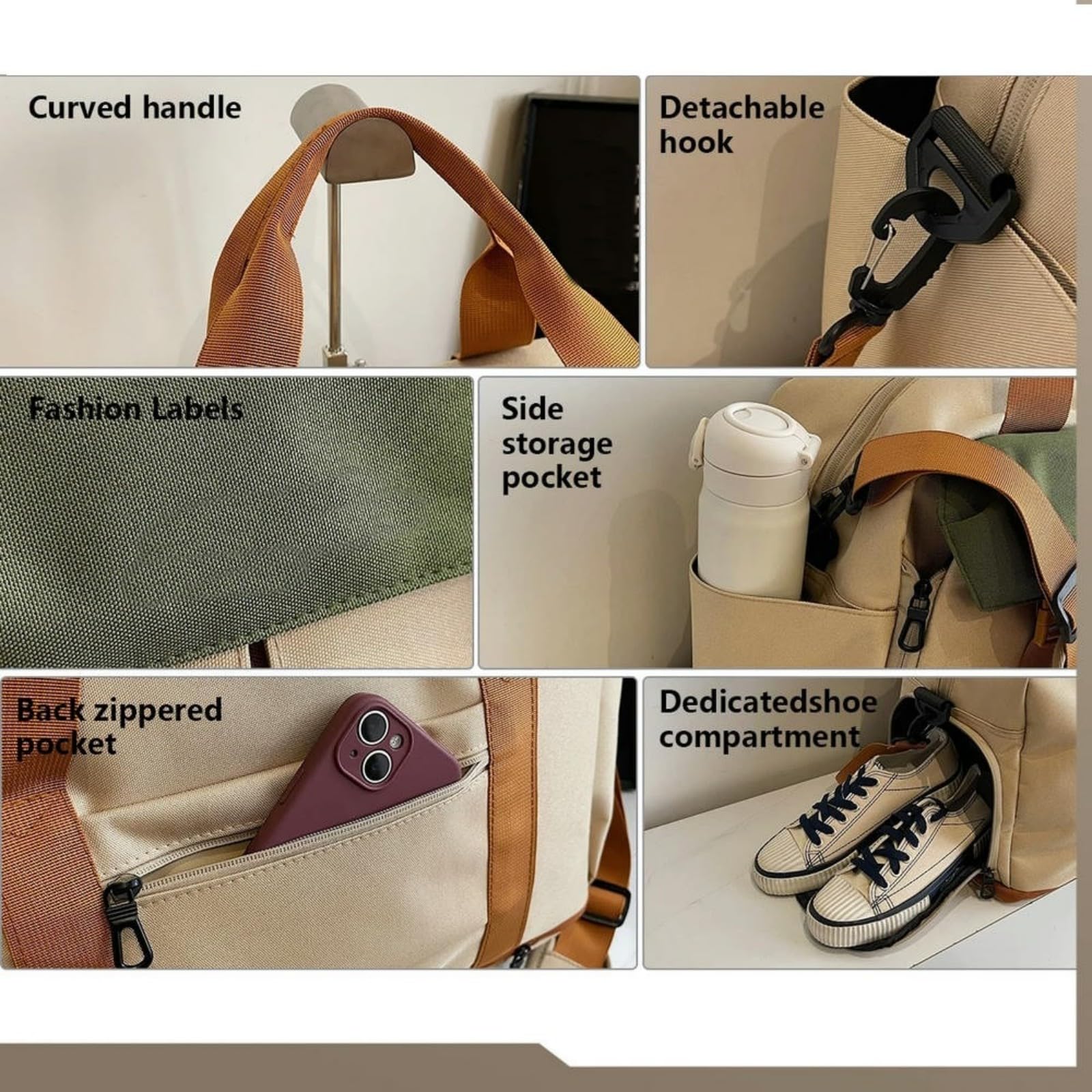 XXDML Borsone da viaggio con scomparto per scarpe, 36-55 l, espandibile per il fine settimana, separazione asciutta e bagnata, organizer per vestiti, borsa da trolley per bagagli, borsa da palestra