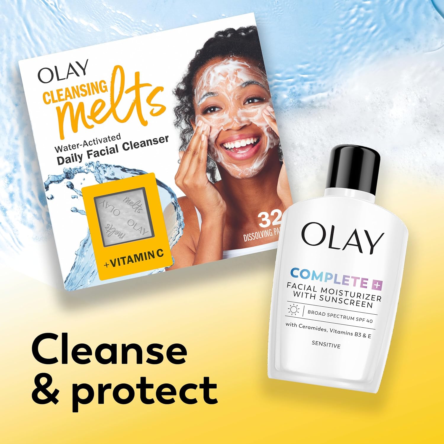 Olay Complete+ Face Moisturizer with Sunscreen SPF 40, For Sensitive Skin, Broad Spectrum Sun Protection, Fragrence-Free - No White Cast on All Tones, Nourishes Moisture Barrier - Ceramides, 6 Oz - Image 10