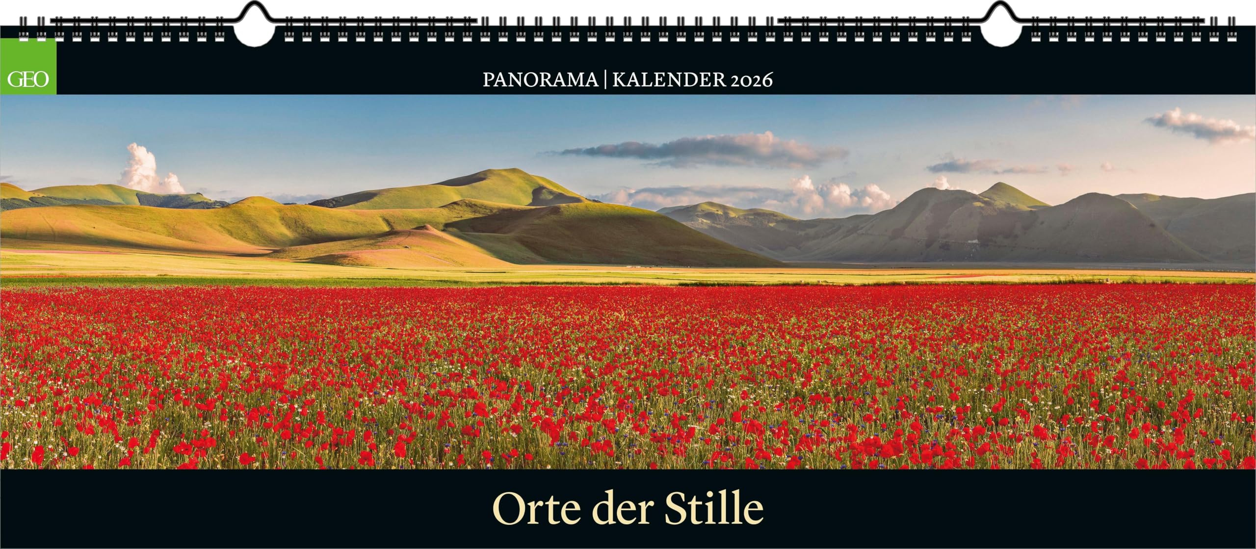 GEO - GEO Panorama: Orte der Stille 2026 – XXL Wandkalender 120x50 cm, Panorama-Kalender mit Naturfotografie, 12 Monatsblätter & Spiralbindung für Natur- und Landschaftsliebhaber