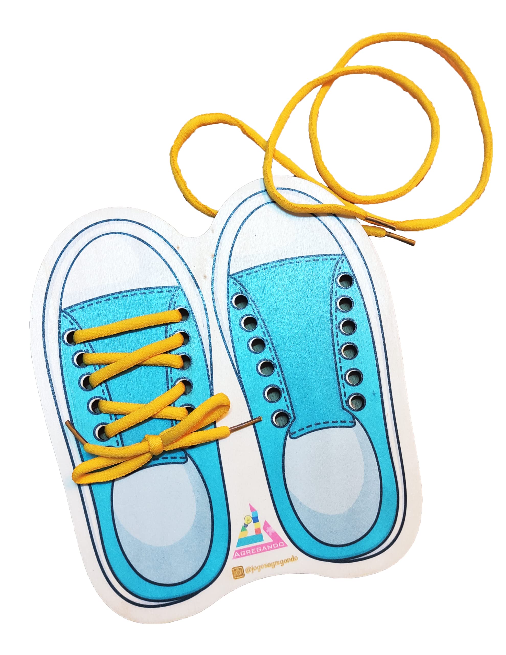 Buy Tie the Shoelace, Wooden Educational Montessori Toy to teach