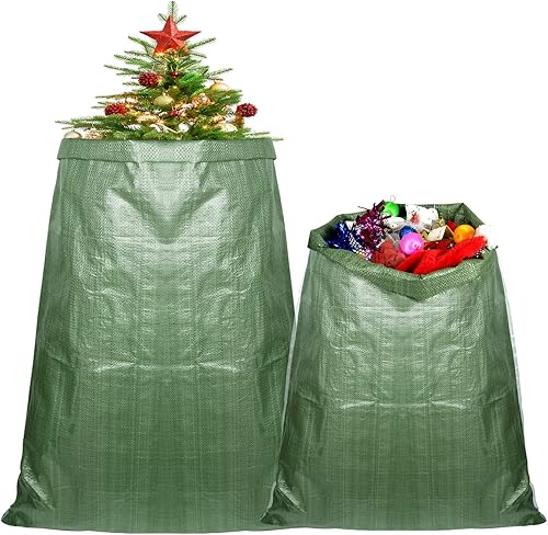TUPARKA 2 bolsas de almacenamiento para árbol de Navidad, bolsas de extracción para árboles de Navidad y árboles artificiales