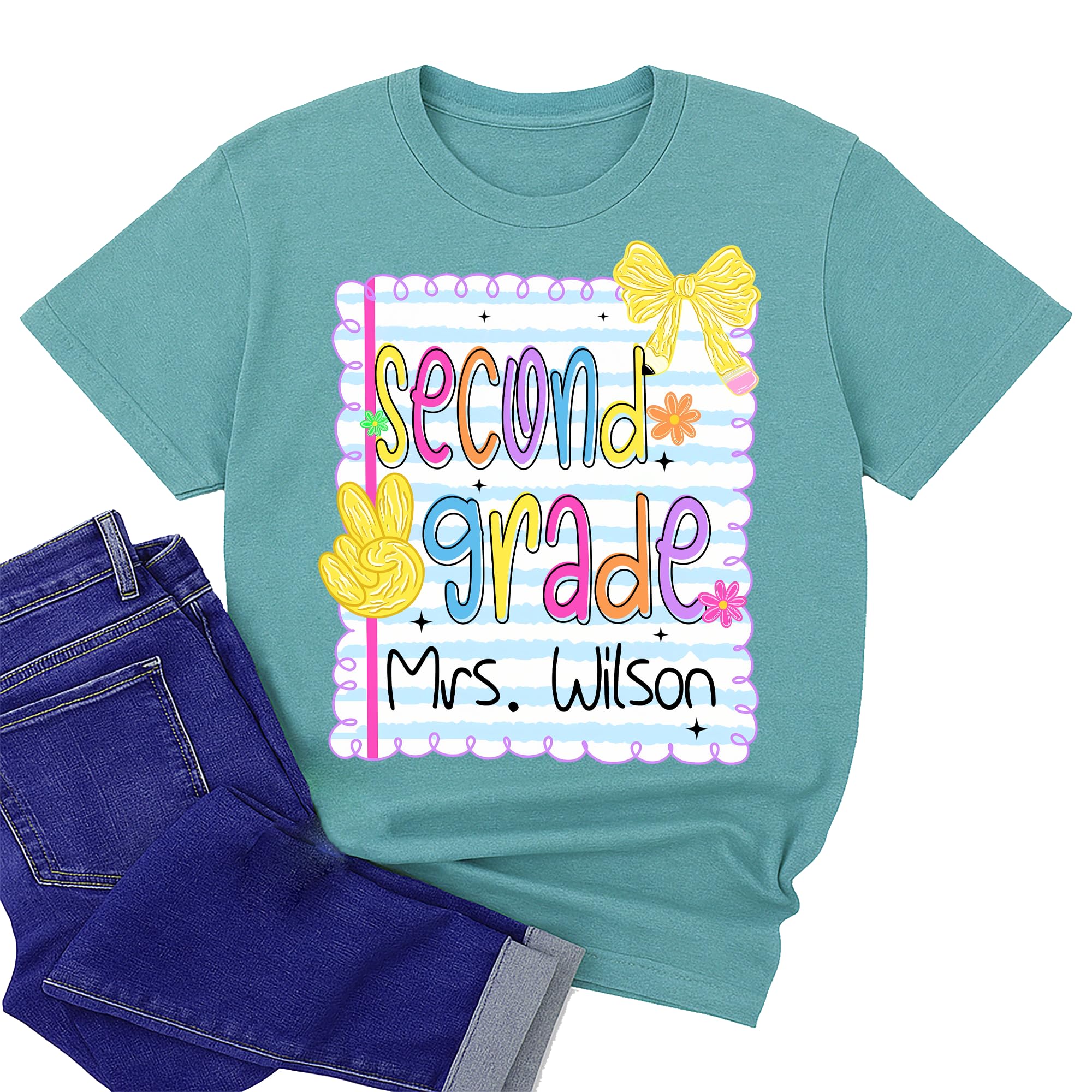 Teacher Shirts for Women, First Day of School T-Shirt, Cute Teaching Outfit, Gift for Educators and Coworkers