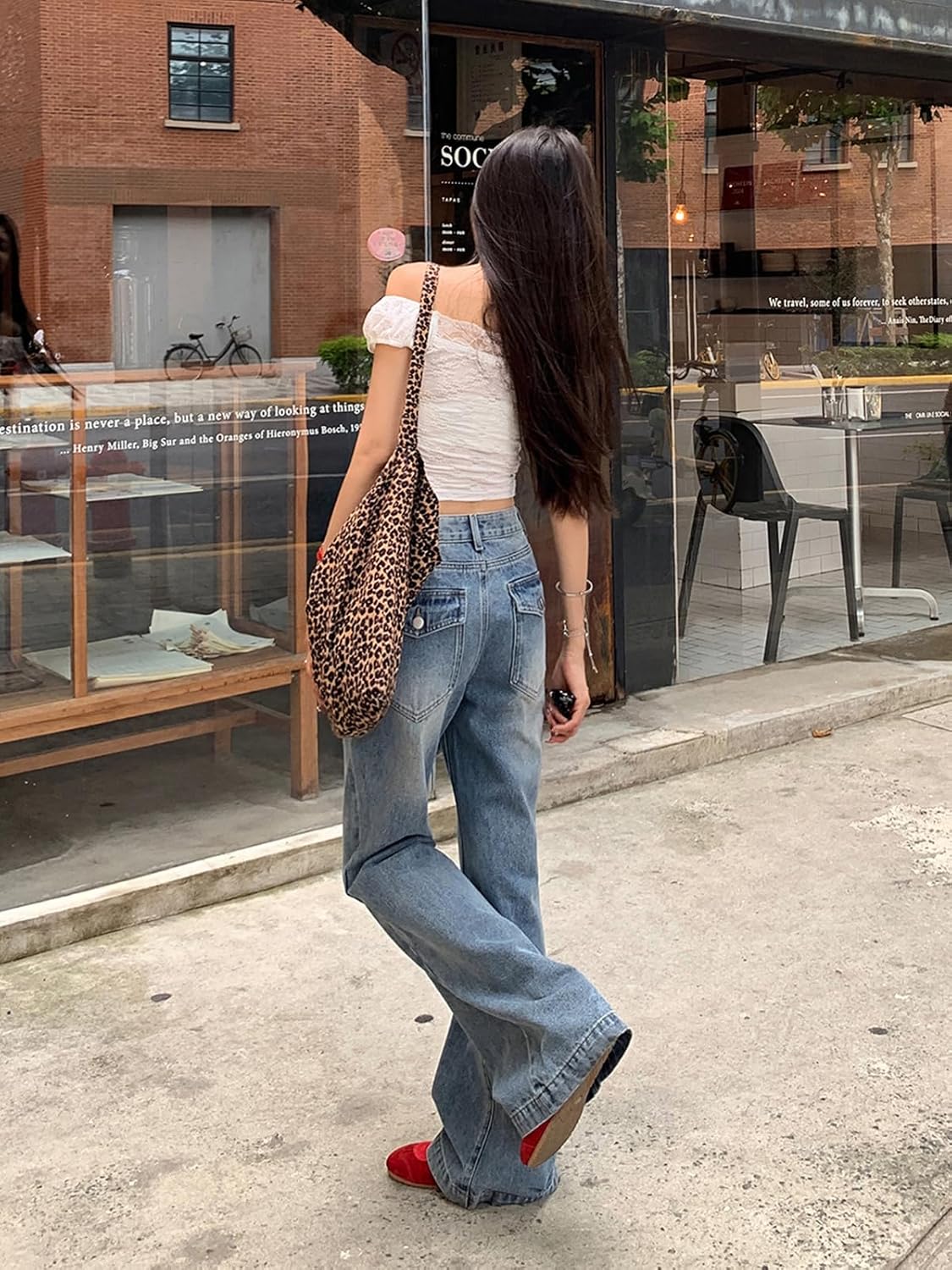 EMMIOL Baggy Jeans for Women, Wide Leg Jeans Plus Size Boyfriends Denim Pants, Y2K Vintage Style