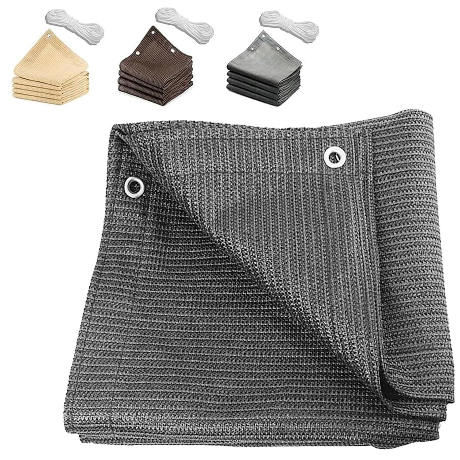 GJZQDKX Rectangular Sun Shade Sail with Grommets, 90% UV Protection, Breathable & Water-Resistant, 3x6m (9.8x19.7ft), Ideal for Parks, Camping, Patios, (Gray)